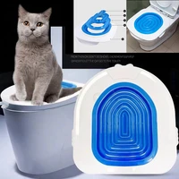 cat toilet trainer kit toilet seat training doghouse puppy pet cleaning supplies cat teach cat to use toilet pad tray mat