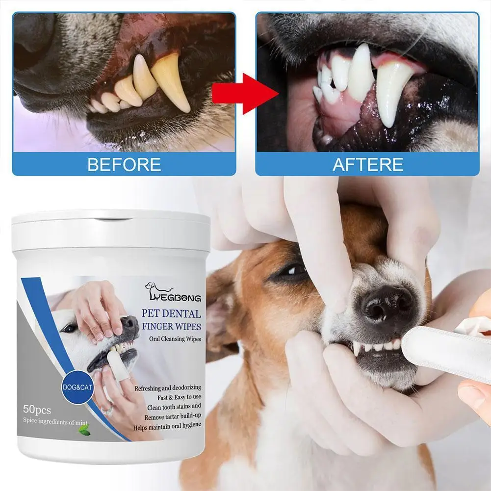 

Pet Teeth Cleaning Finger Wipes For Dogs To Remove Bad Breath Tartar Yellow Cleaning Oral Care Items Disposable Grooming To I0K7