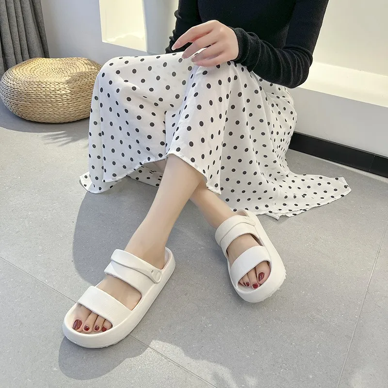 Fashion Slippers Women Thick Platform Indoor Bathroom Slipper Lovers Soft EVA Anti-slip Home Floor Slides Ladies Summer Shoes