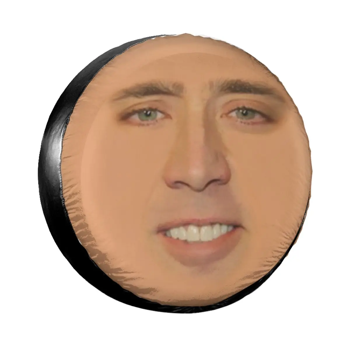 

Nicolas Cage Full Face Spare Tire Cover Case Bag Pouch for Jeep Funny Meme Car Wheel Protectors Accessories 14" 15" 16" 17" Inch