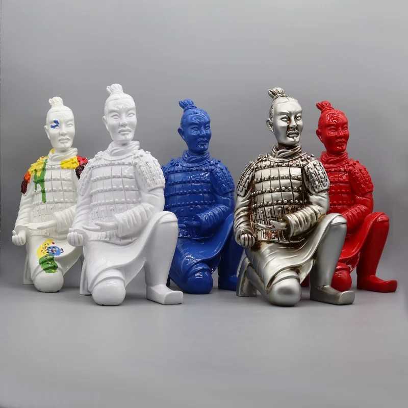

Статуя Воина Qin, терракотовый воин, материал Rezin, украшение для дома