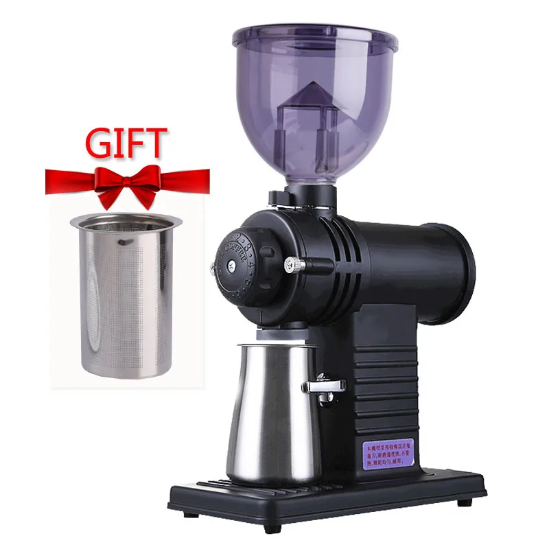 Профессиональная электрическая кофемолка N520 с 10 режимами и регулировкой мощности 200 Вт