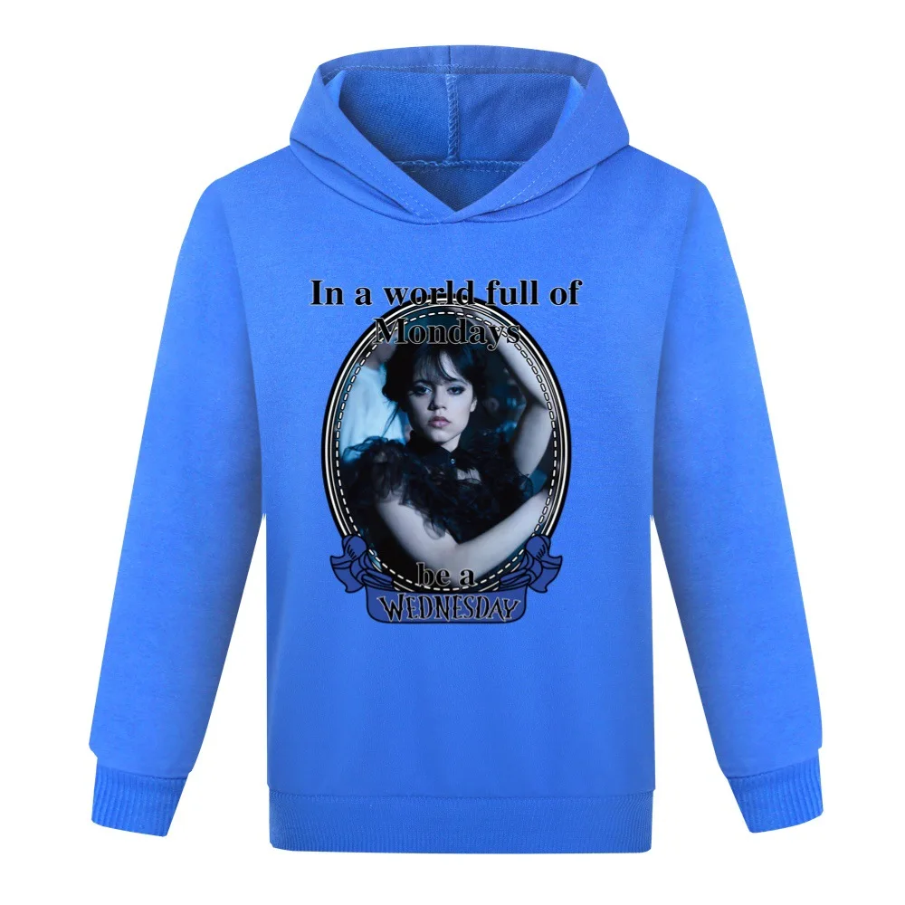 

Wednesday Addams Girls Baby Boys Spring Sweatshirt Cotton Todders Hoodie T Shirt Fall Clothes for Kids Tops Cartoon Shirt