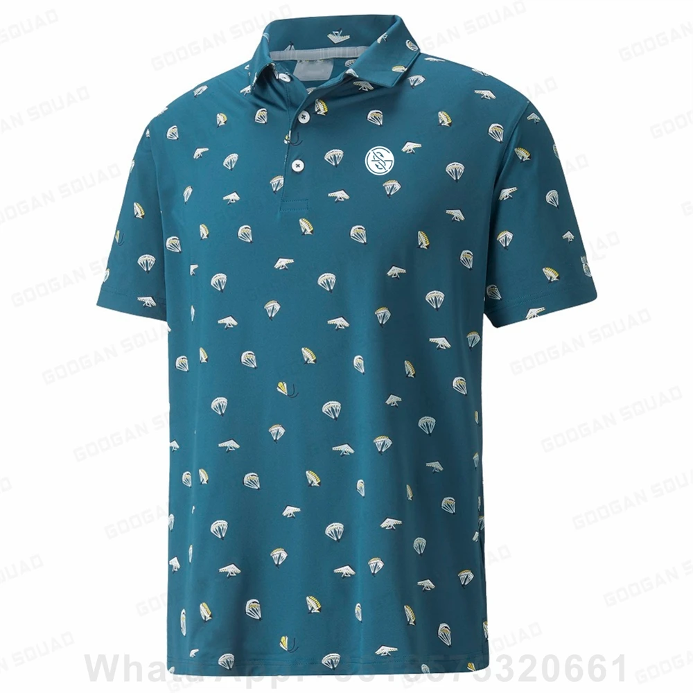 2023 New Summer Men Polo Shirt Casual Fashion Short Sleeve Quick Dry Fishing Golf T-shirt Tops F1 Racing Clothing Plus Size