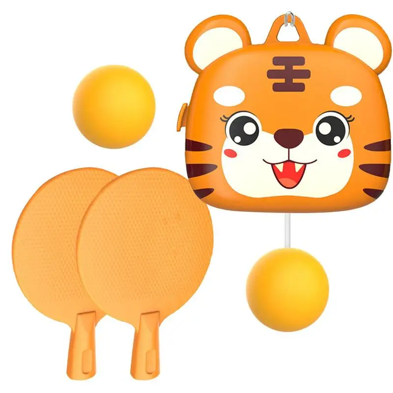 

Table Tennis Trainer Portable Set Indoor Pingpong Trainer Cute Pingpong Self-Training Set With Rackets And Balls Table Tennis