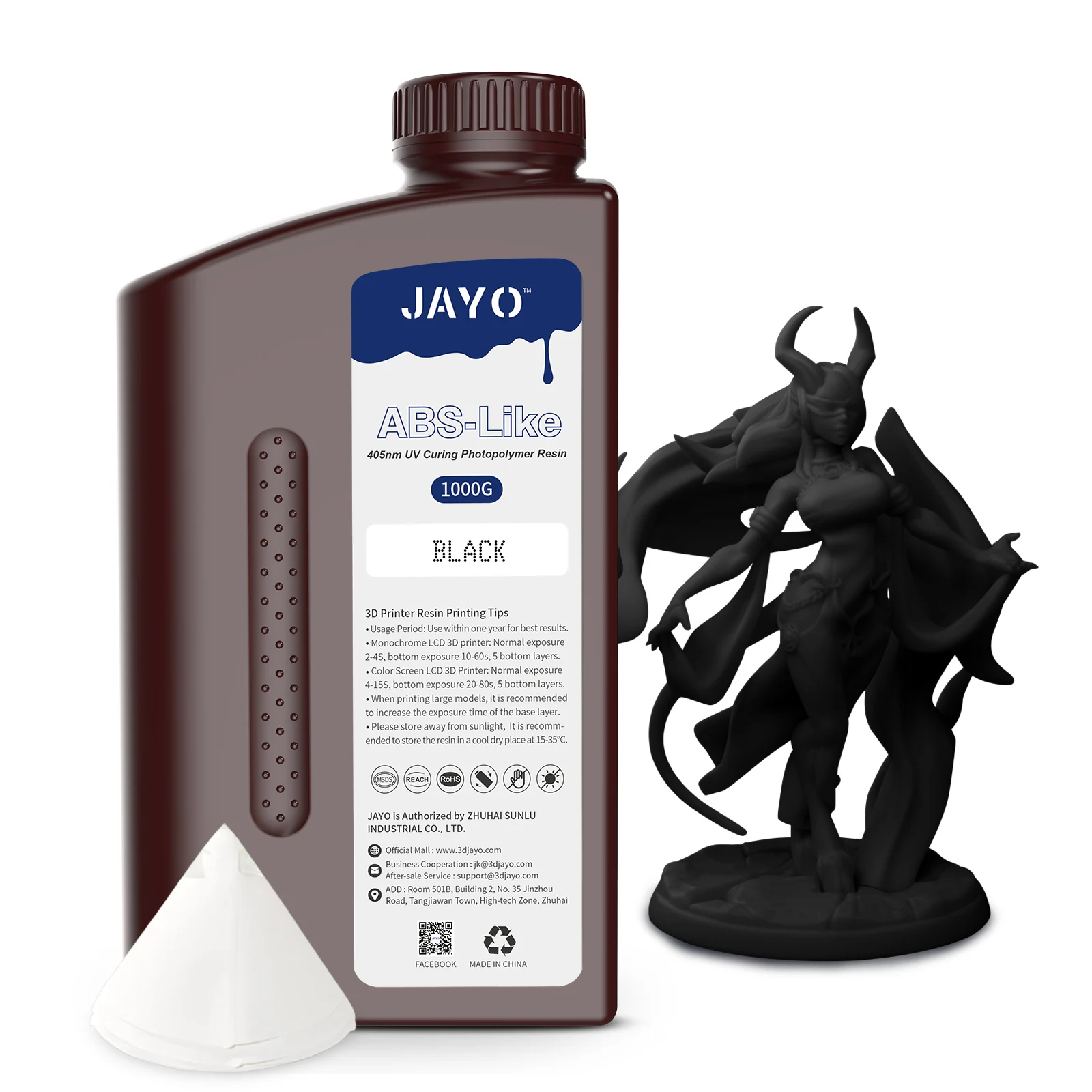 

Жидкий фотополимер JAYO/SUNLU, УФ-смола, 1 кг, для фотона/фотона S/фотона моно для LCD/SLT/DLP смолы для 3D-принтера