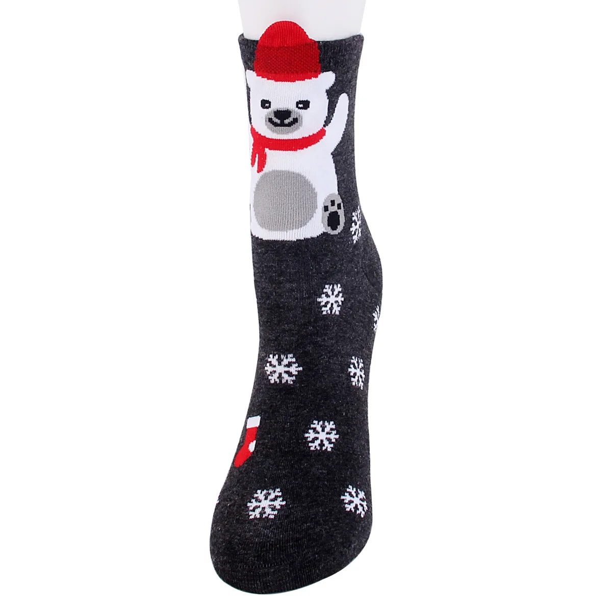 Winter New Christmas Socks Cute Cartoon Santa Claus All-match Women's Socks 12 Pairs