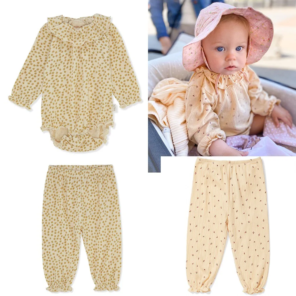 

Spot 2022 spring and summer new KS organic cotton girls' homewear suit