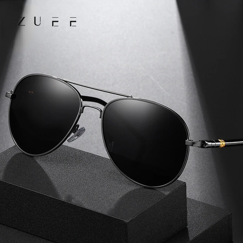 

Солнцезащитные очки ZUEE поляризационные для мужчин и женщин UV-400, Роскошные, для вождения, винтажные, дизайнерские, черные