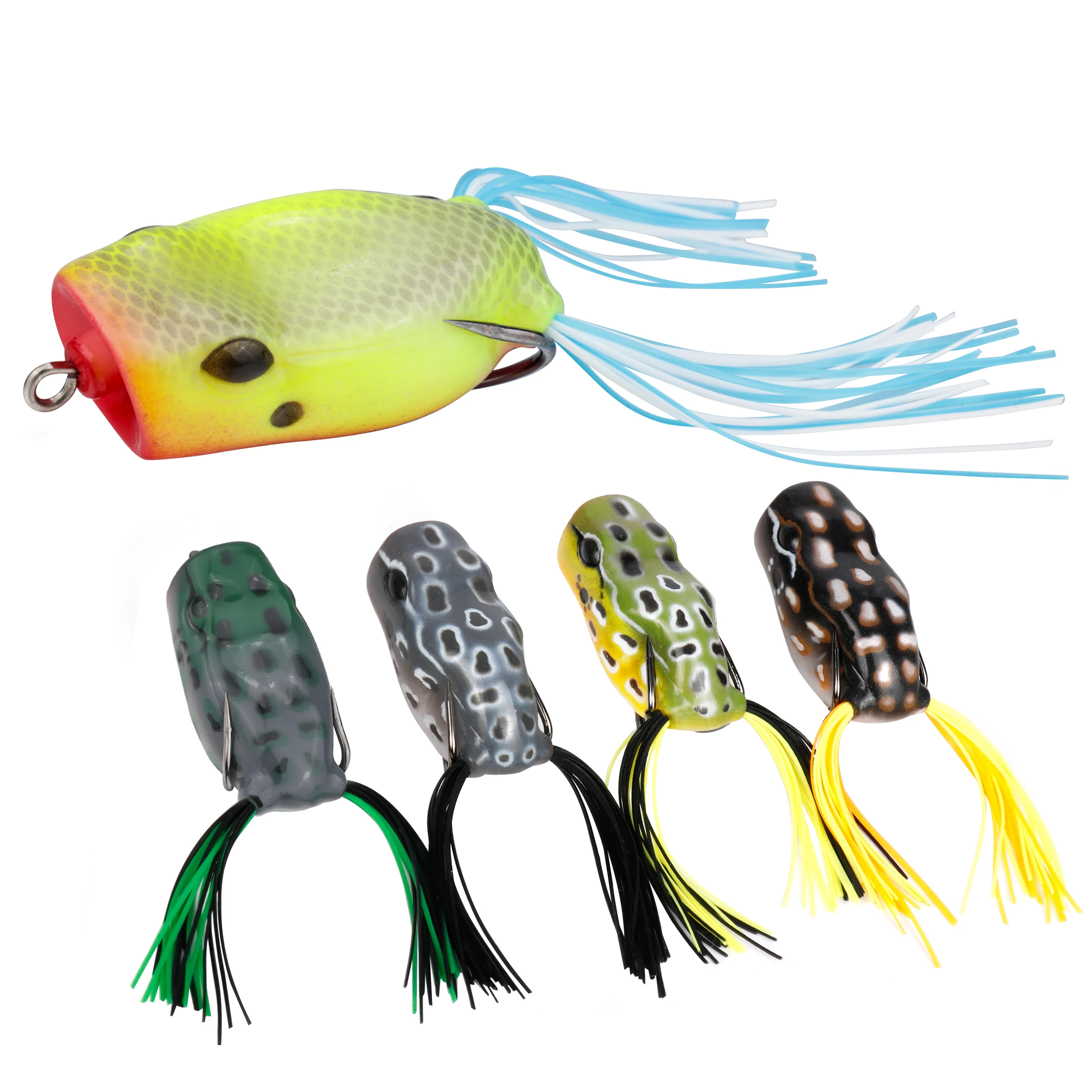 

RUNCL 5 шт. искусственные приманки 5,5 см 13,3 г искусственная силиконовая приманка с рыболовными крючками искусственная приманка для Пресноводной соли