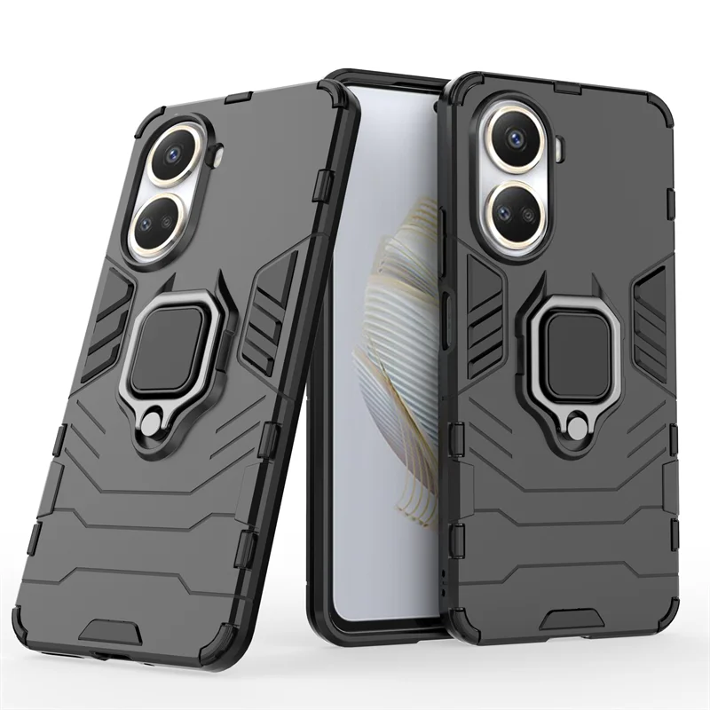 

For Huawei Nova 10 SE Case For Huawei Nova 10 SE Cover Shockproof Armor Finger Ring PC Phone Bumper Nova 10 SE