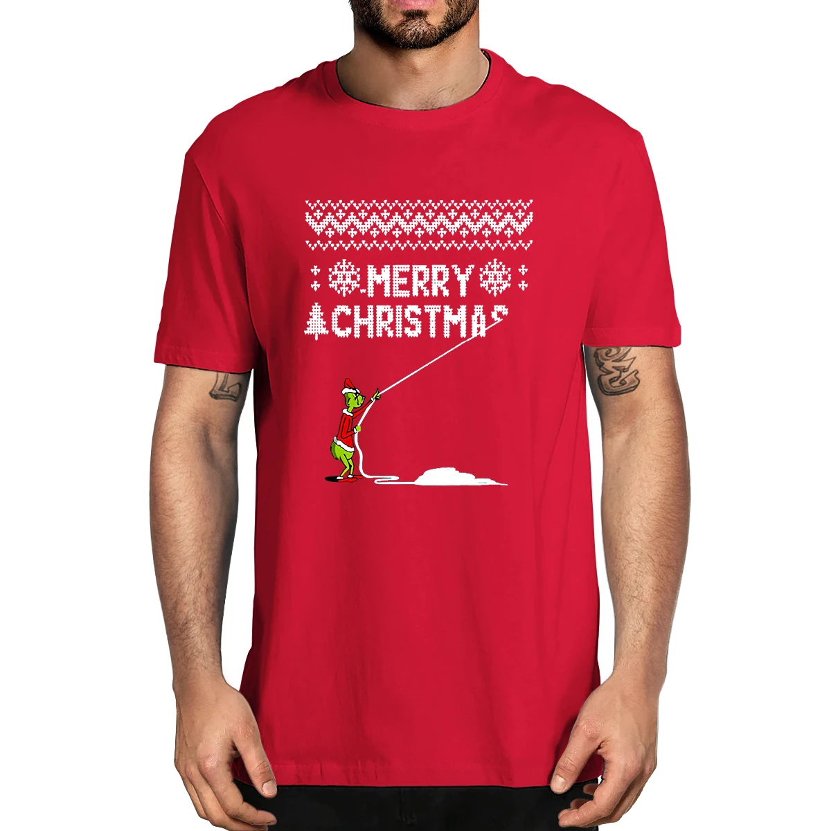 

100% Cotton Who Stole Christmas Family Ugly Holiday Xmas Men's Novelty T-Shirt Women Casual Streetwear Harajuku Tee Oversize Top