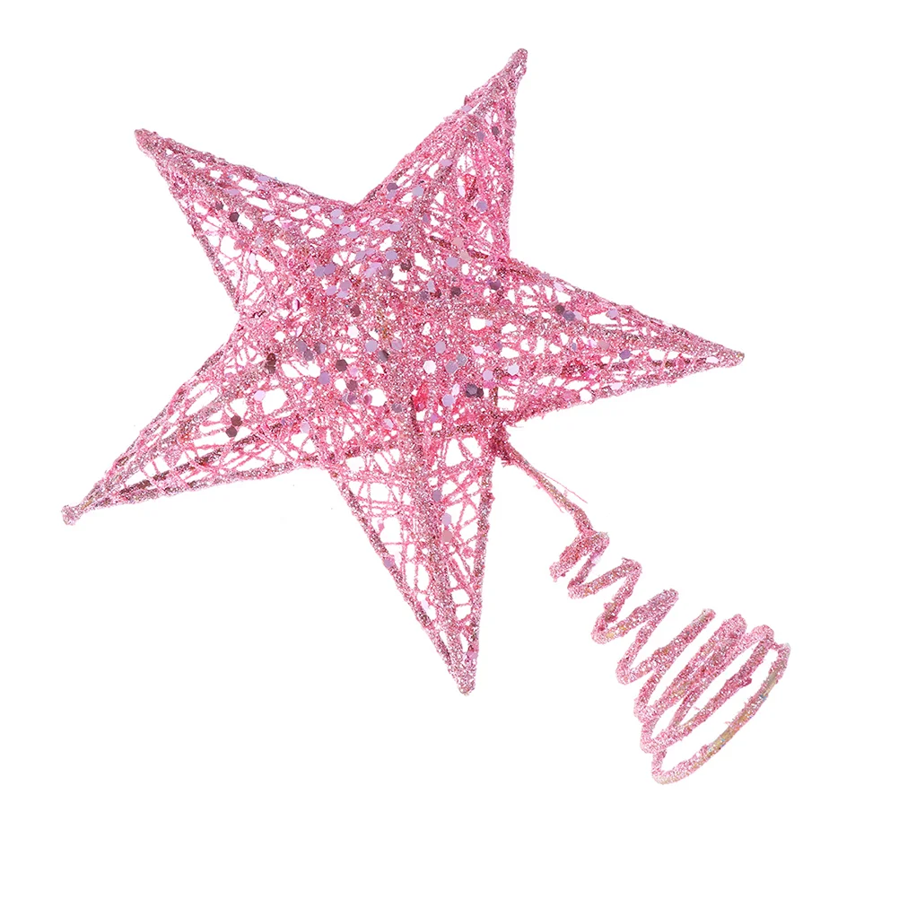 

2 Pcs Gold Decor Christmas Tree Ornament Decoration Star Ornaments Wrought Iron