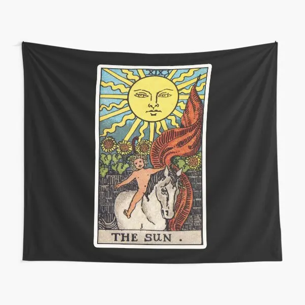 Шикарный гобелен с изображением солнца карты Таро домашнее подвесное одеяло для