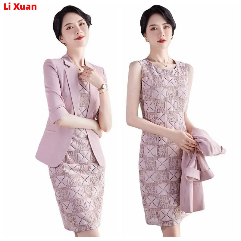 Spring Women Dresss Suits with Tops and Dress Business Suits Fashion Styles OL Ladies Office Work Wear Professional Blazers Set