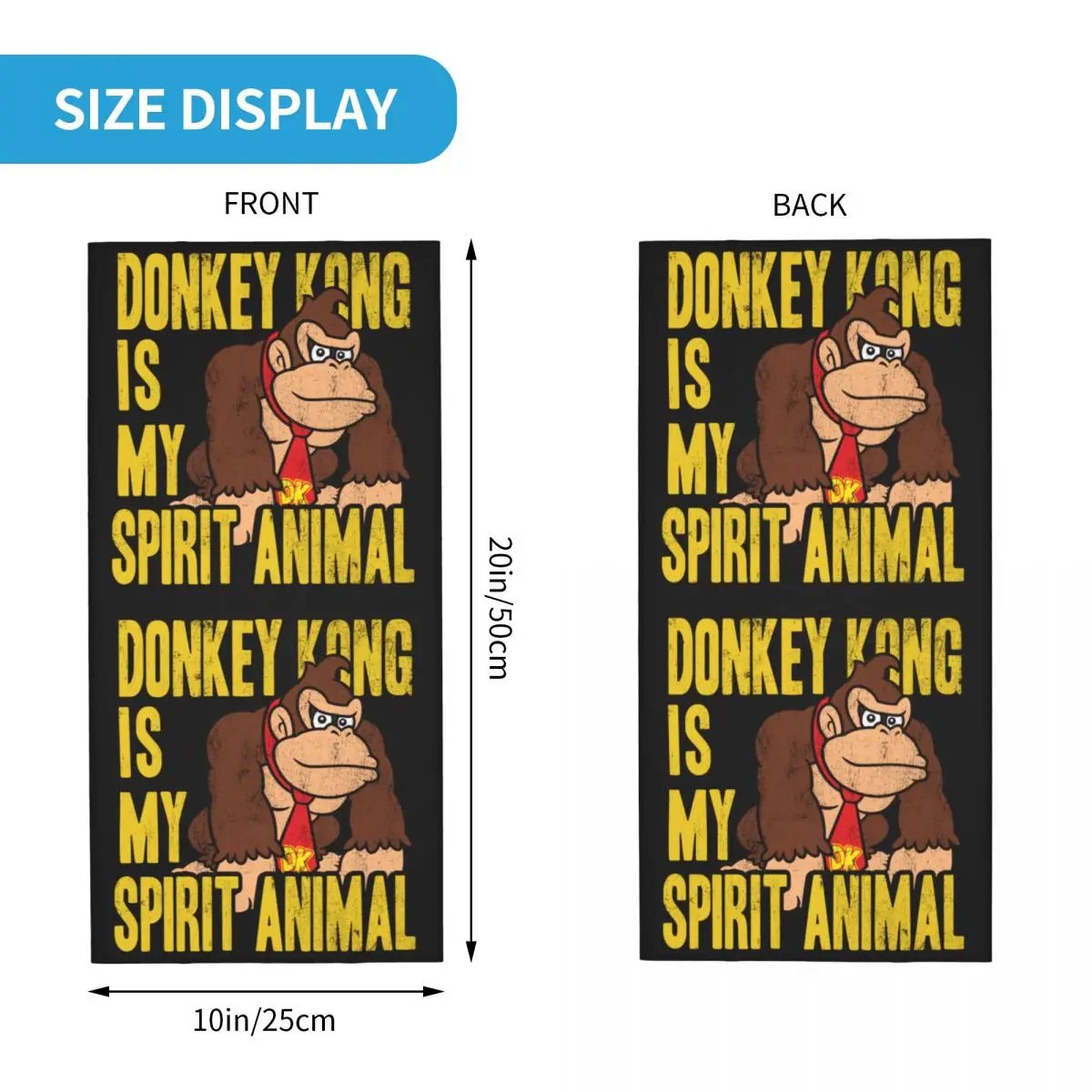 Зимняя повязка на голову Donkey Kong Is My Spirit с животными обогреватель для шеи мужчин и