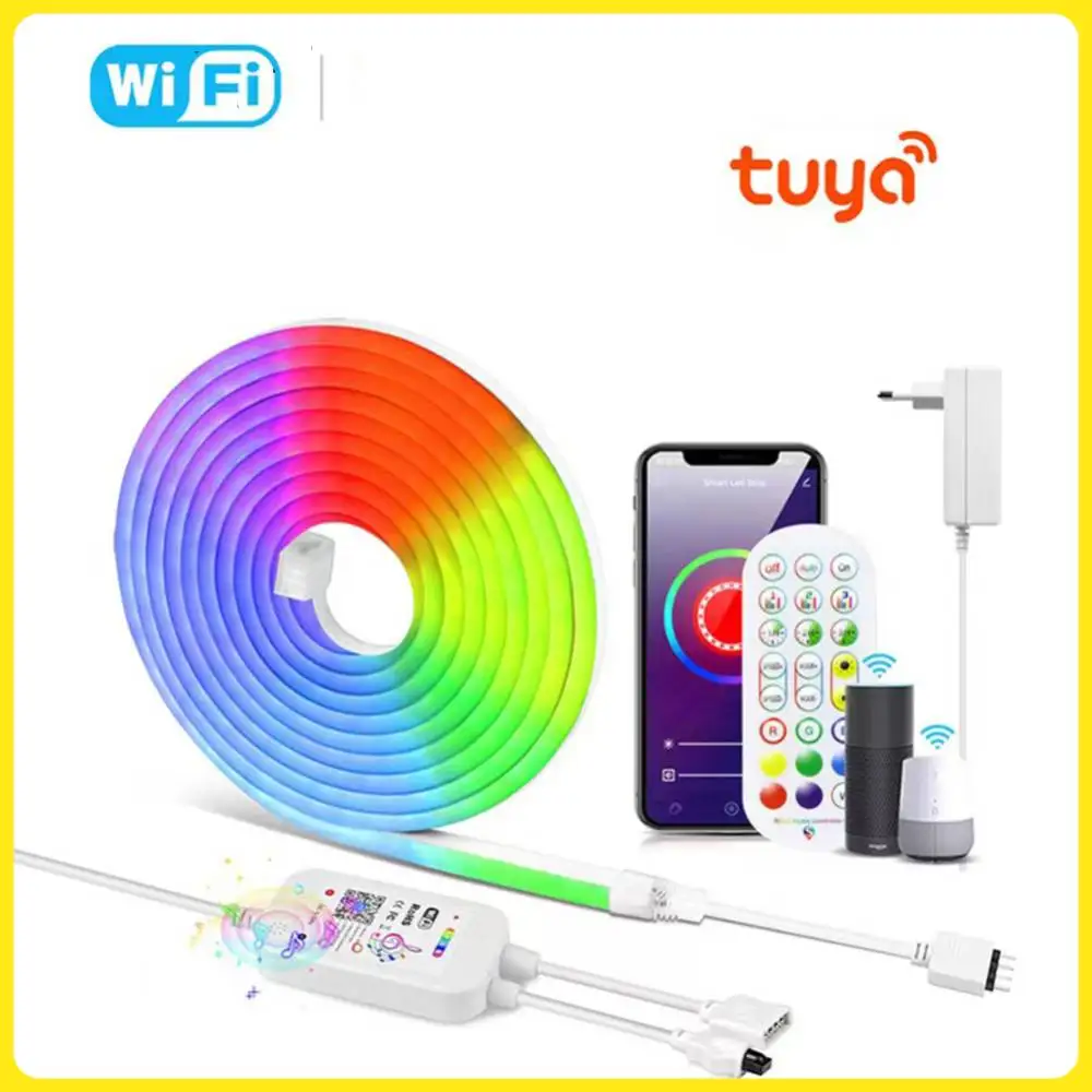 

Tuya WiFi LED Strip Neon Lights RGB Dimmable Neon Sign Tape Outdoor Garden Decoration Smart Life APP Control Alexa Google Home