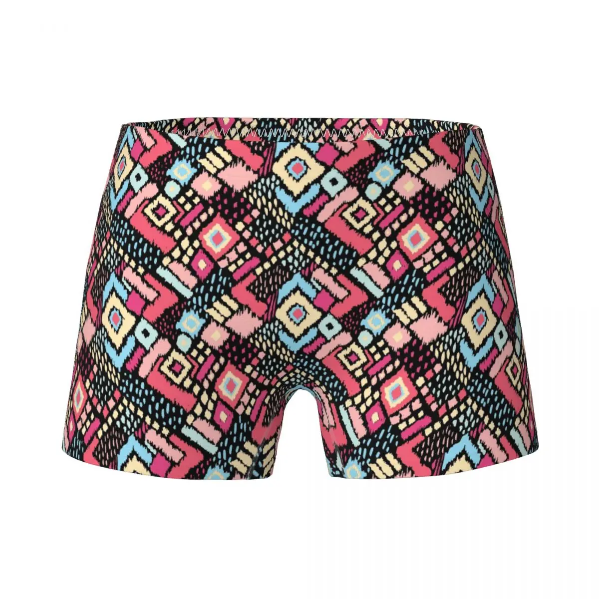 Youth Girls' Ikat Geometric Folklore Boxer Child Pure Cotton Underwear Teenage Aztec Style Underpants Briefs 4-15Y