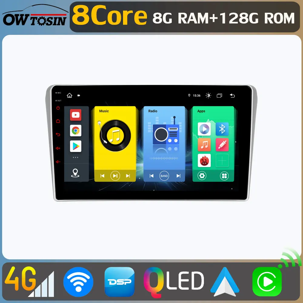 Owtosin Android 10 8Core 8 + 128G QLED 1280*720P для Toyota Avensis T250 2003-2010 радио GPS навигация 360 панорамный 4G