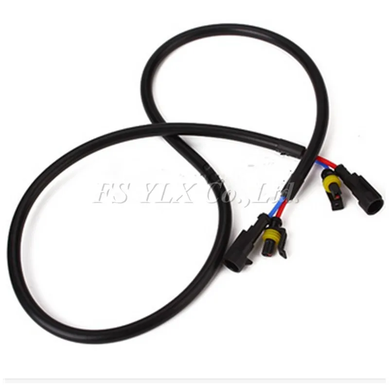 Фото FSYLX 2 шт. 100 см 1 м HID ксеноновый Балласт Удлинительный кабель 35 Вт 55 Вт 75 Вт 100 Вт HID Удлинительный кабель для h1 h3 h4 h7 h8 №3