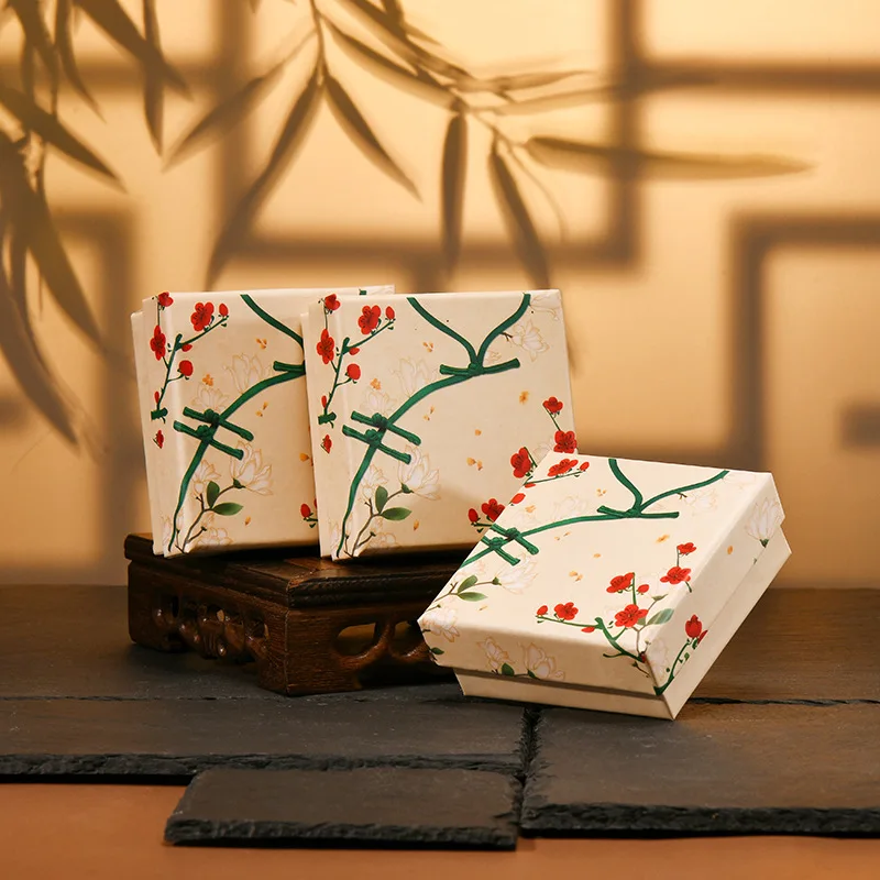 24pcs Chinoiserie Style Paper Tote Bags With Ribbon Gift Creative Festival Jewelry Packaging Bag Wedding Favors Candy Boxes