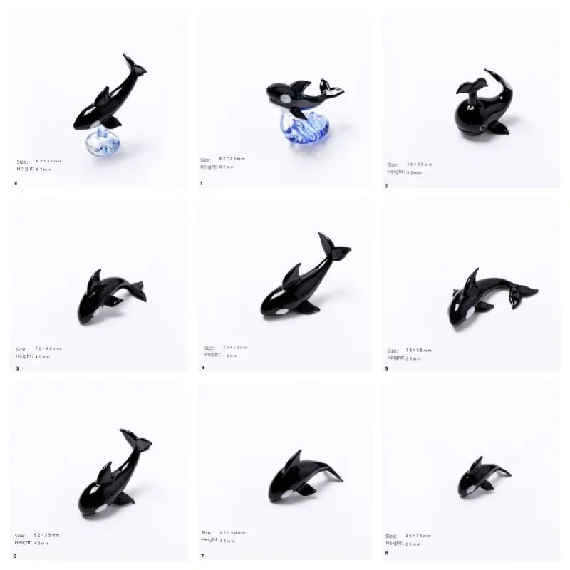 Мини-модель кита из стекла