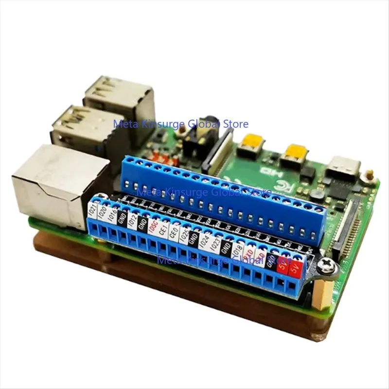 Плата расширения GPIO с 40 контактами и винтовыми клеммами, акриловая выводная пластина для Raspberry Pi 3B 4B 5B, мини-наклейка-удлинитель для контактов (art.: 3920db37f3bbf) - 3920db37f3bbf
