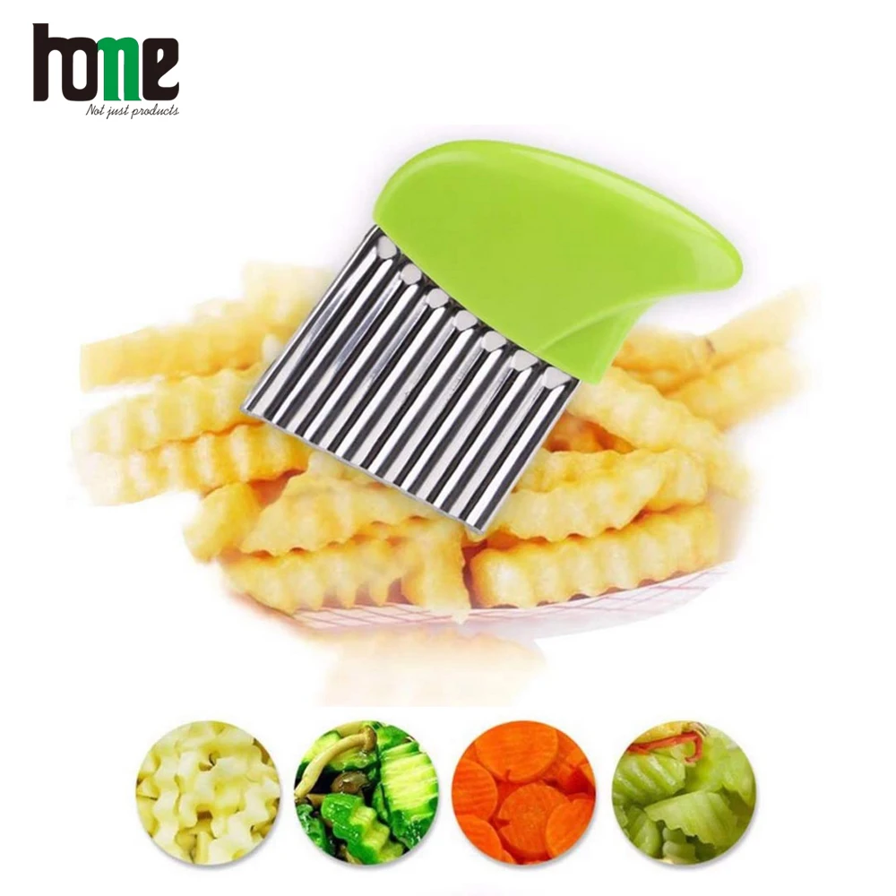 

4 шт. волнистый нож, гофрированный волнистый измельчитель, резак для картофеля фри, моркови, овощей, фруктов, гофрированный кухонный инструм...