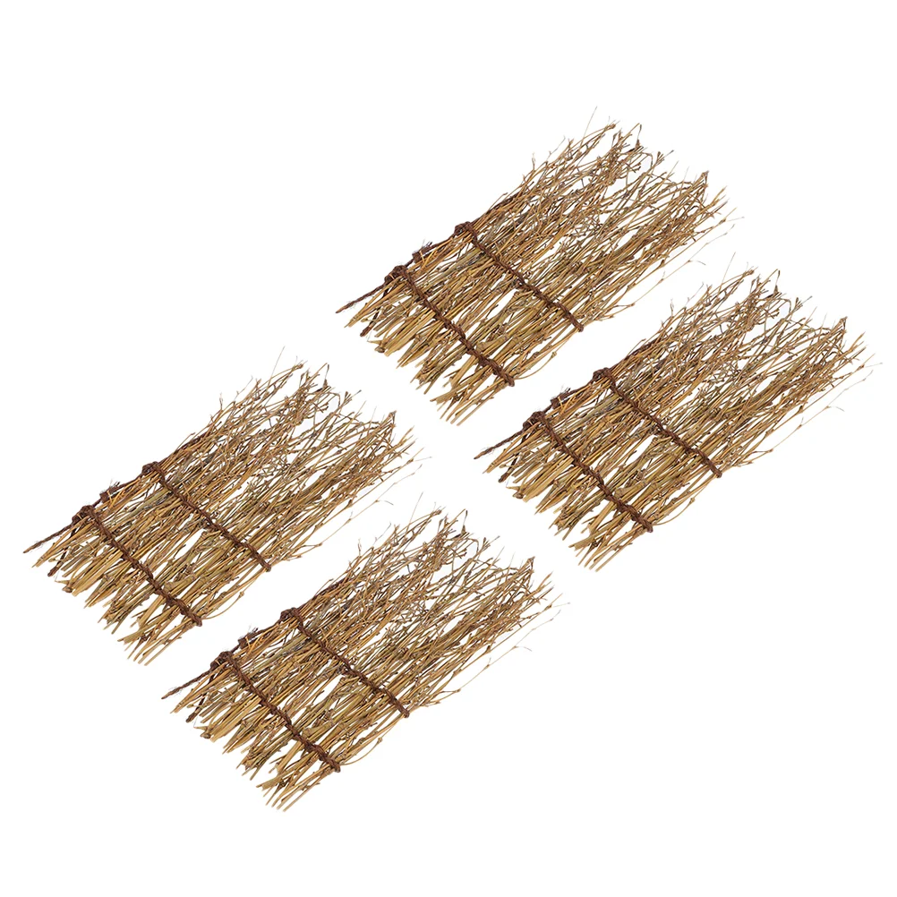

4 Pcs Hotel Restaurant Plate Sashimi Serving Decor Japanese Decorate Bamboo Decoration Silk Supplies