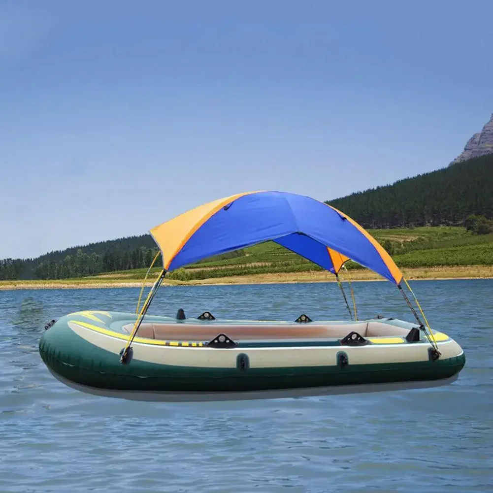 

Person Iatable Boat Dinghy Awning Fishing Shade Cover Sun Canopy Folding Sunshade Tent Rain Shelter Boat Accessories