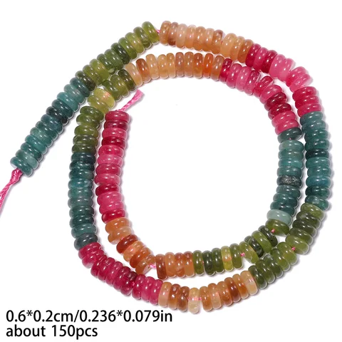 Турмалиновые бусины GMB724 6x2 мм