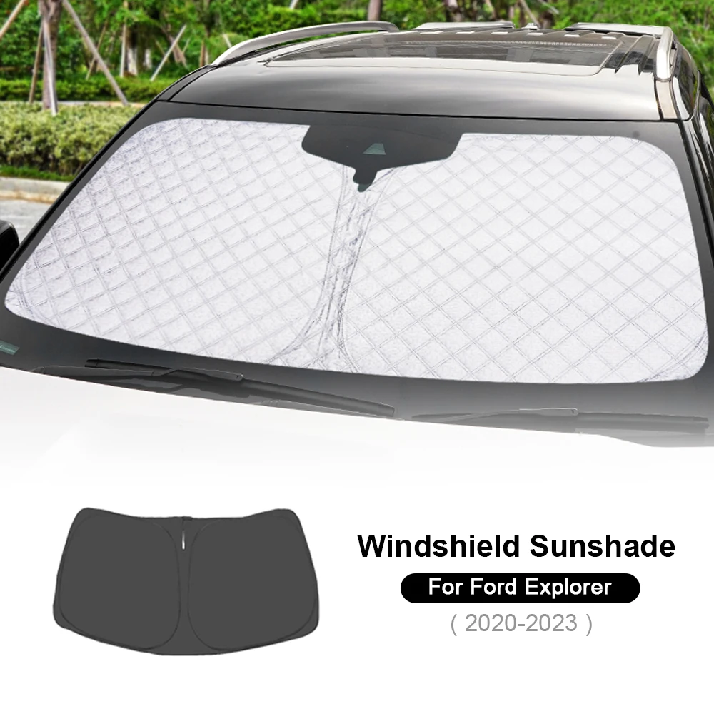 

UV Car Front Window Sunshade For Ford Explorer 2020 2021 2022 2023 Shade Sun Protector Windshield Visor Cover Auto Accessories