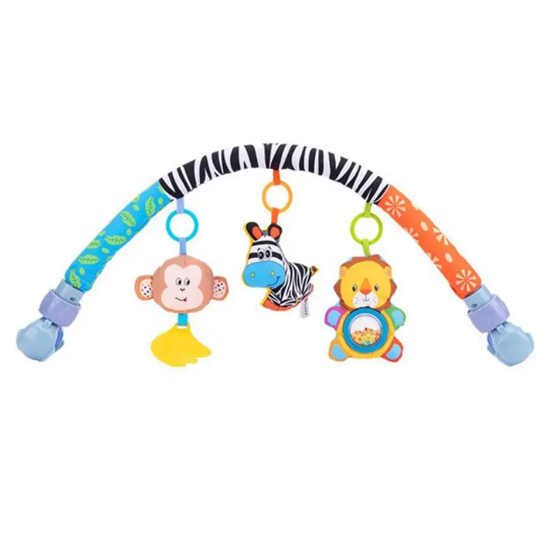 

Baby Vaulted Bed Bell Toys Bed Clip Early Education Exercise Crib Accessory Cloth Animal Toy And Pram Activity Bar With Cute