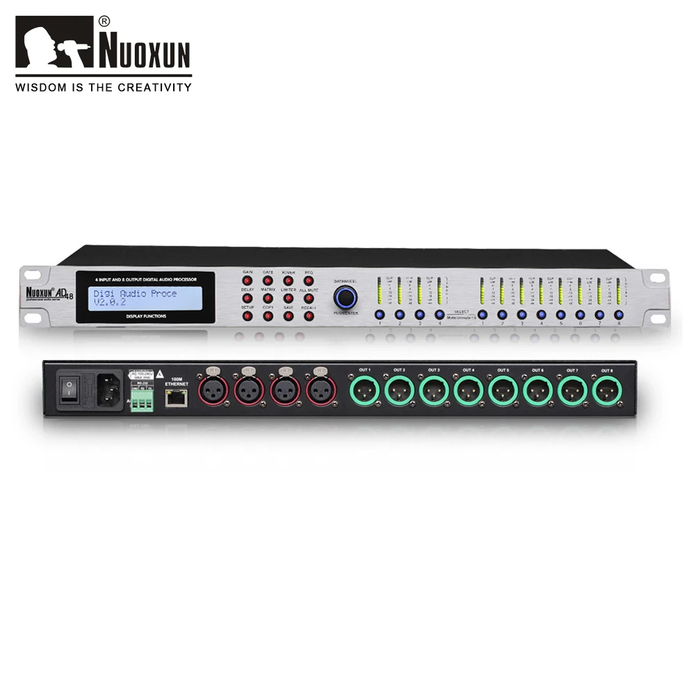 

Professional 4 input 8 output speaker audio processor