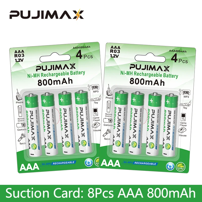 

8 шт., аккумуляторные батарейки для игрушек, 1,2 В, 3 А