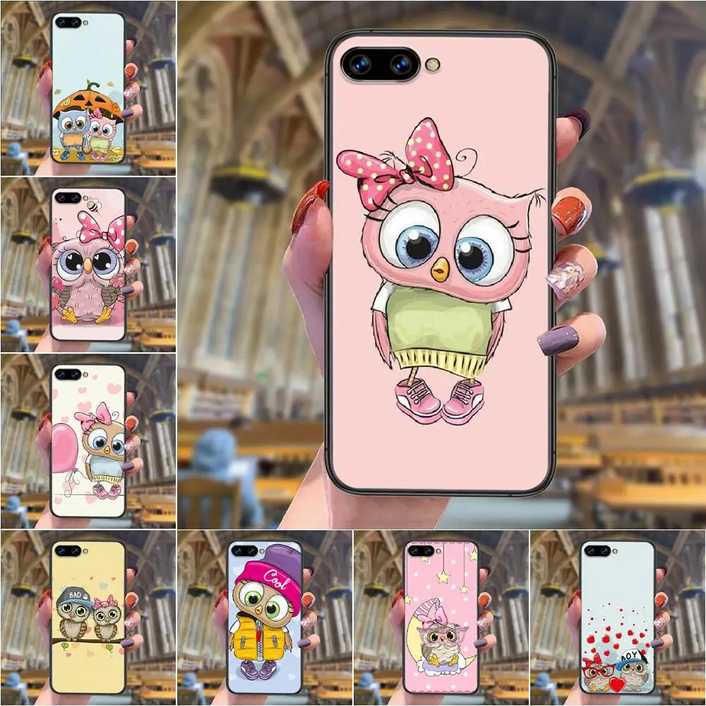 

For Samsung Galaxy J1 J2 J3 J4 J5 J6 J7 2017 2018 Ace Duo Max mini Nxt Plus Pro Prime Very Cheap Cute Cartoon Lovers Owl Black