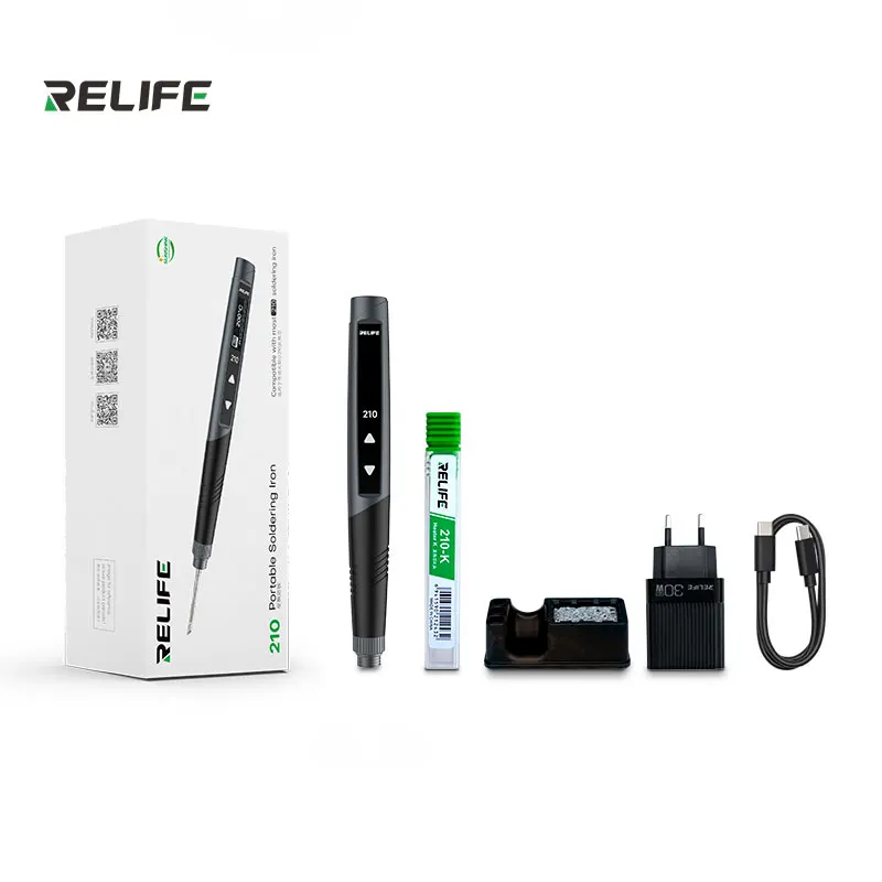 

Паяльник RELIFE RL-210 Портативный Интеллектуальный С Интерфейсом Type-C, OLED-дисплеем