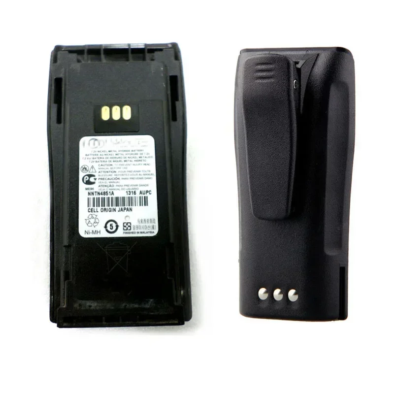 2 шт. NNTN4851A 1600 мАч Ni-MH аккумулятор с зажимом для ремня Motorola Gp3188 Gp3688 CP160 CP200 Cp340 Cp360 Cp380