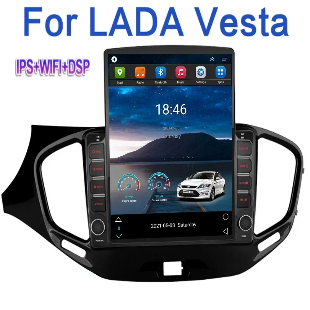 Для Tesla Style 2Din Android13 Автомобильный радиоприемник для LADA Vesta tesla still Cross Sport 2015 +