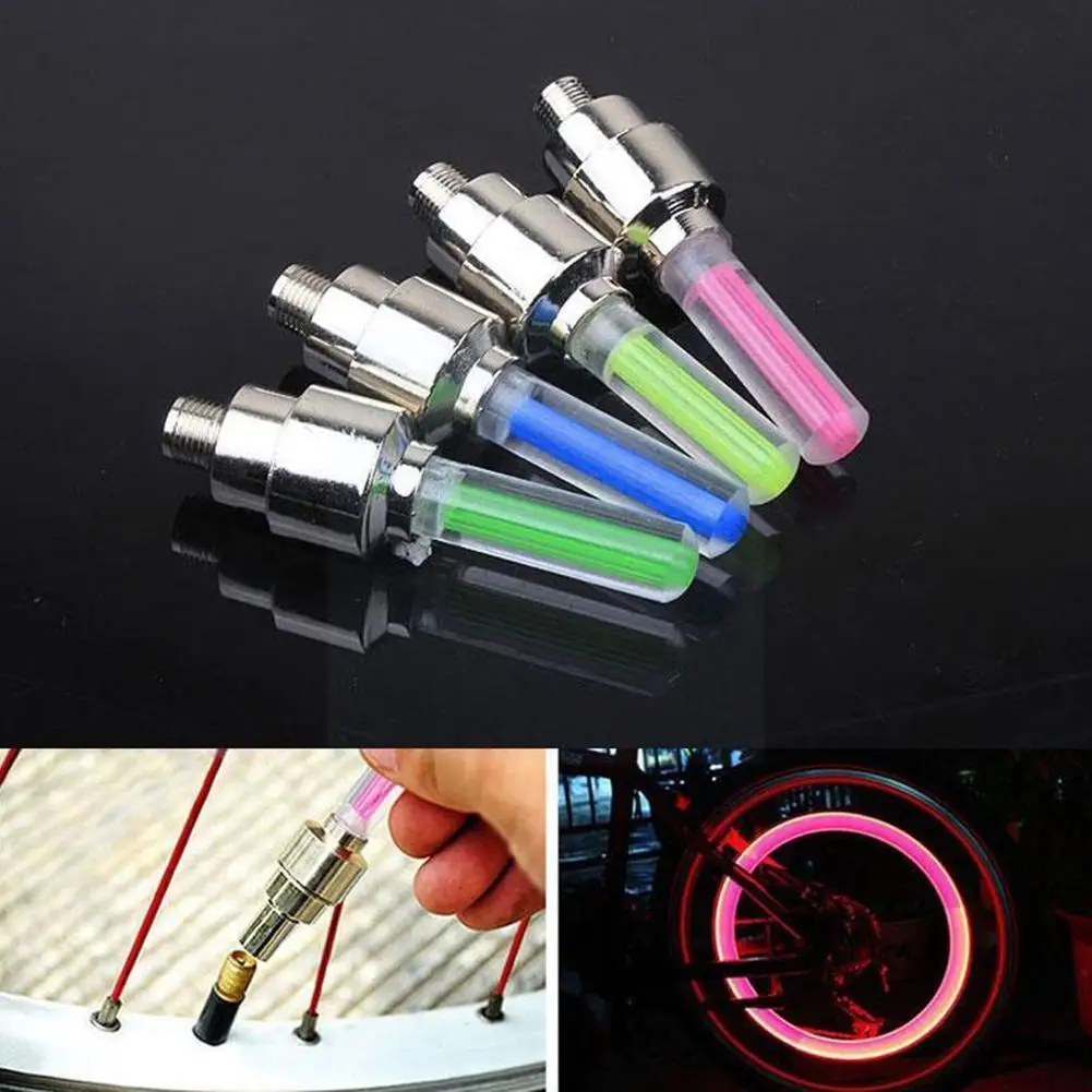 

1 Pair Bicycle Lights Illuminated Cover Mountain Like Road Bike Type Stick Cap Ultralight Glow I8c9