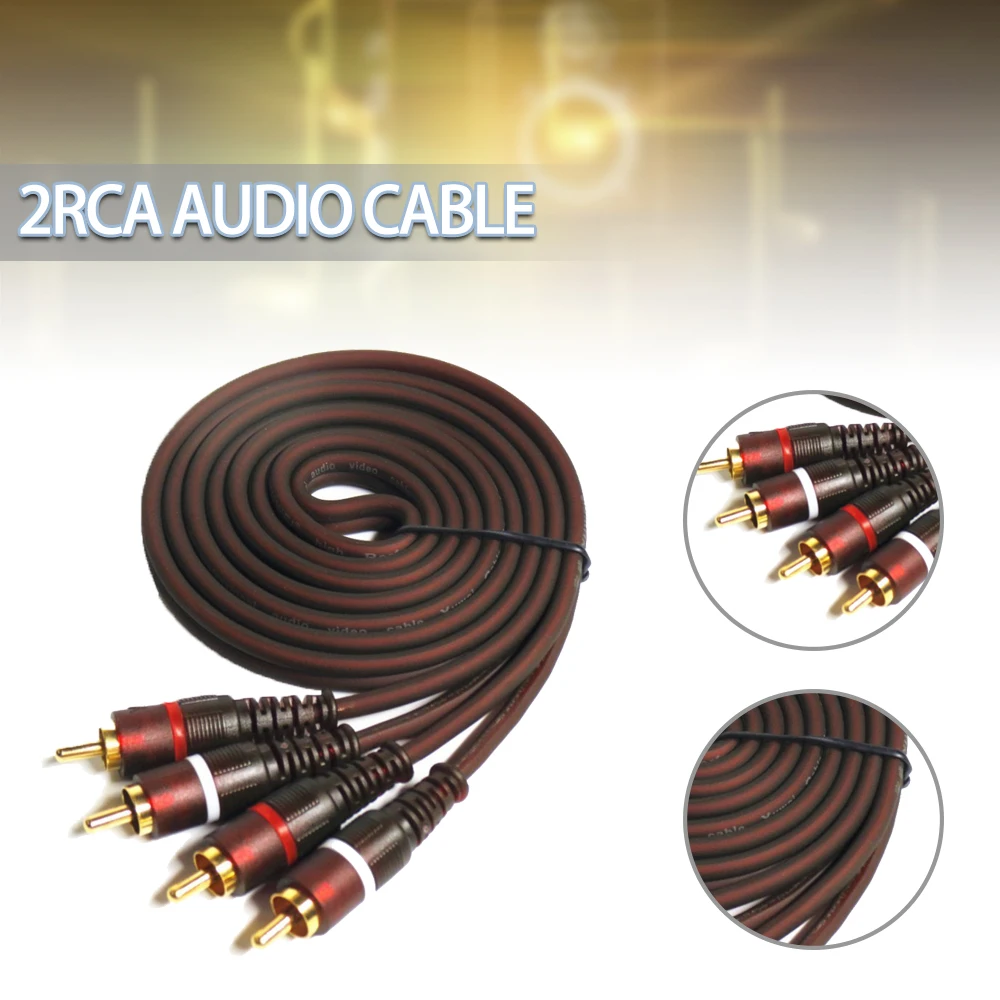 Экранированный бескислородный медный AV-кабель 2RCA на 2RCA, четырехголовочные кабели Lotus Aux 4N OFC, кабель Digita Line для VCD/DVD/TV/усилителя