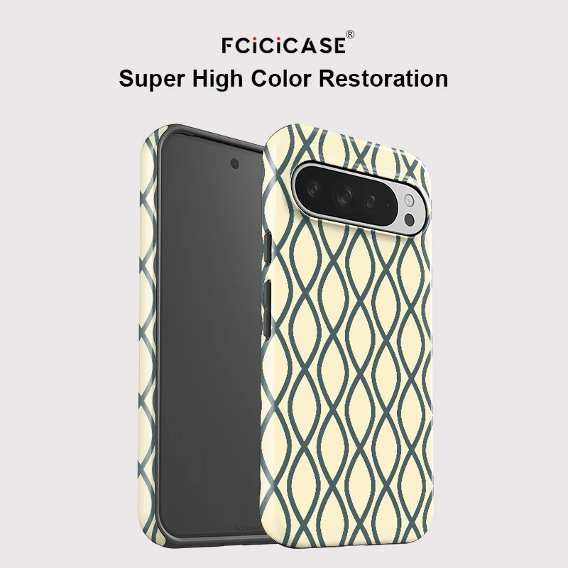 Фото Чехол Fcicicase с модным полосатым принтом для Google Pixel 9 8 10 Pro 10A 7A 8A 9 10 Pro XL, противоударный матовый чехол с защитой от ударов №3