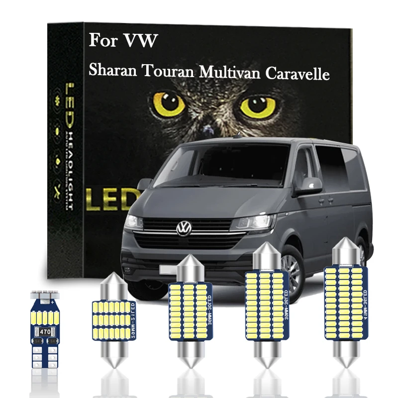 

LED Interior Lights For Volkswagen VW Caddy Sharan Touran Multivan Caravelle Transporter T4 T5 T6 Canbus Car Accessories