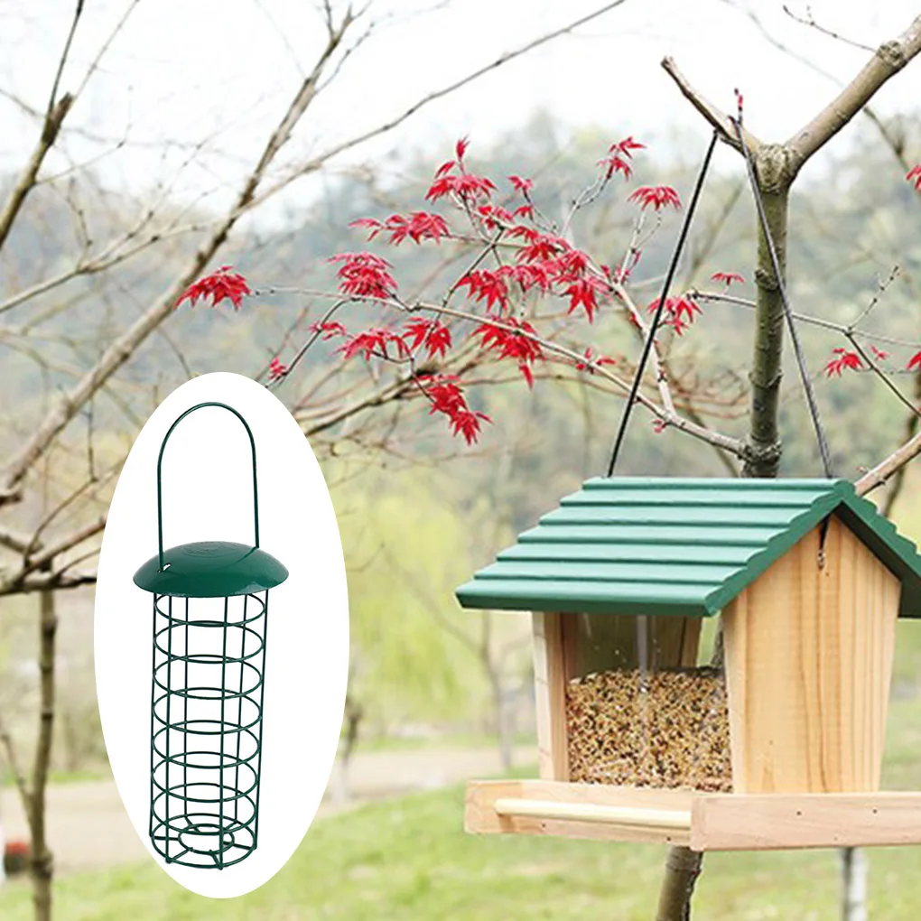 

Bird Metal Feeder Outdoor Balcony Patio Courtyard Hollow Cage Design Hanging Bird Feeder