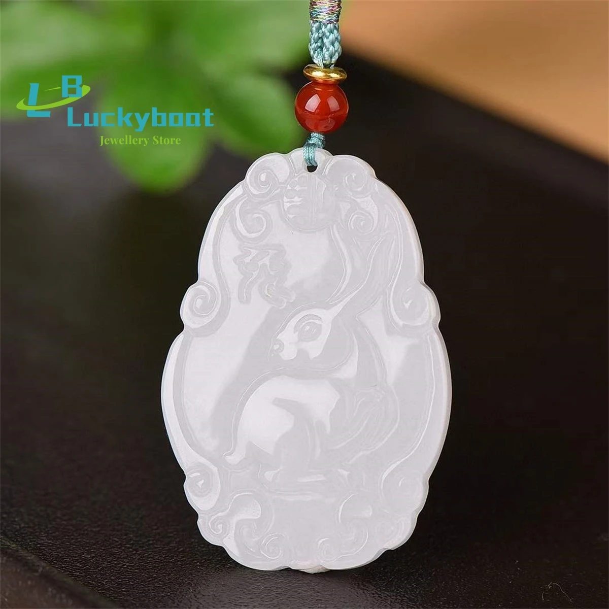 

Natural Gold Silk Jade Future Like Brocade Zodiac Rabbit Pendant Simple and Personalized Fashion Versatile for Men and Women