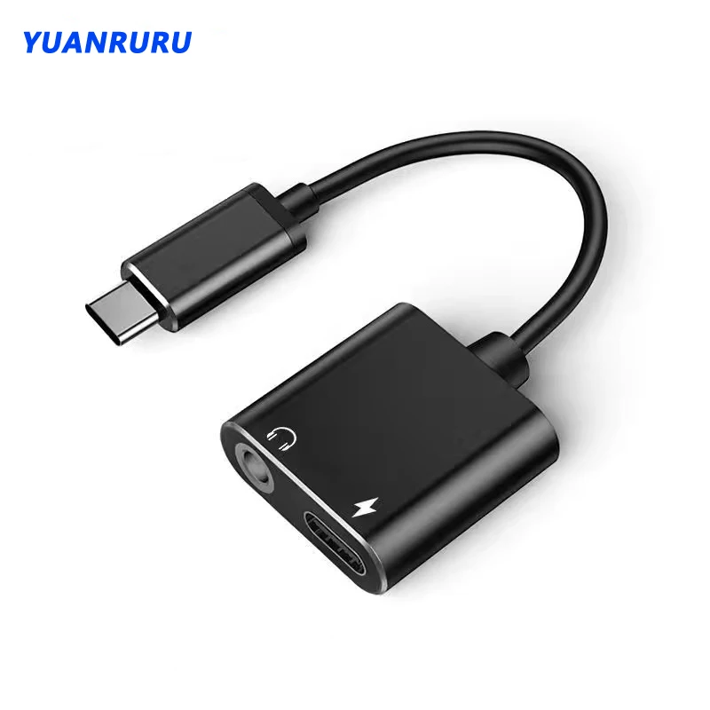 Adaptador USB C a tipo C y Aux de 3,5mm, Cable de carga de Audio USB C Original para Huawei, Xiaomi, Conector de conector de auriculares tipo C