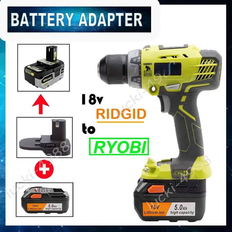 Battery Adapter For RIDGID 18V AEG Battery Convert To Ryobi 18V  Portable Power Tools Connector Adapter