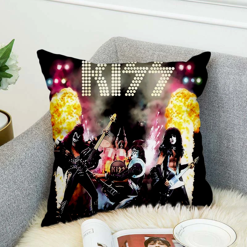 

Декоративная наволочка из полиэстера KISS Rock & Roll All Nite вечерние стиль 6