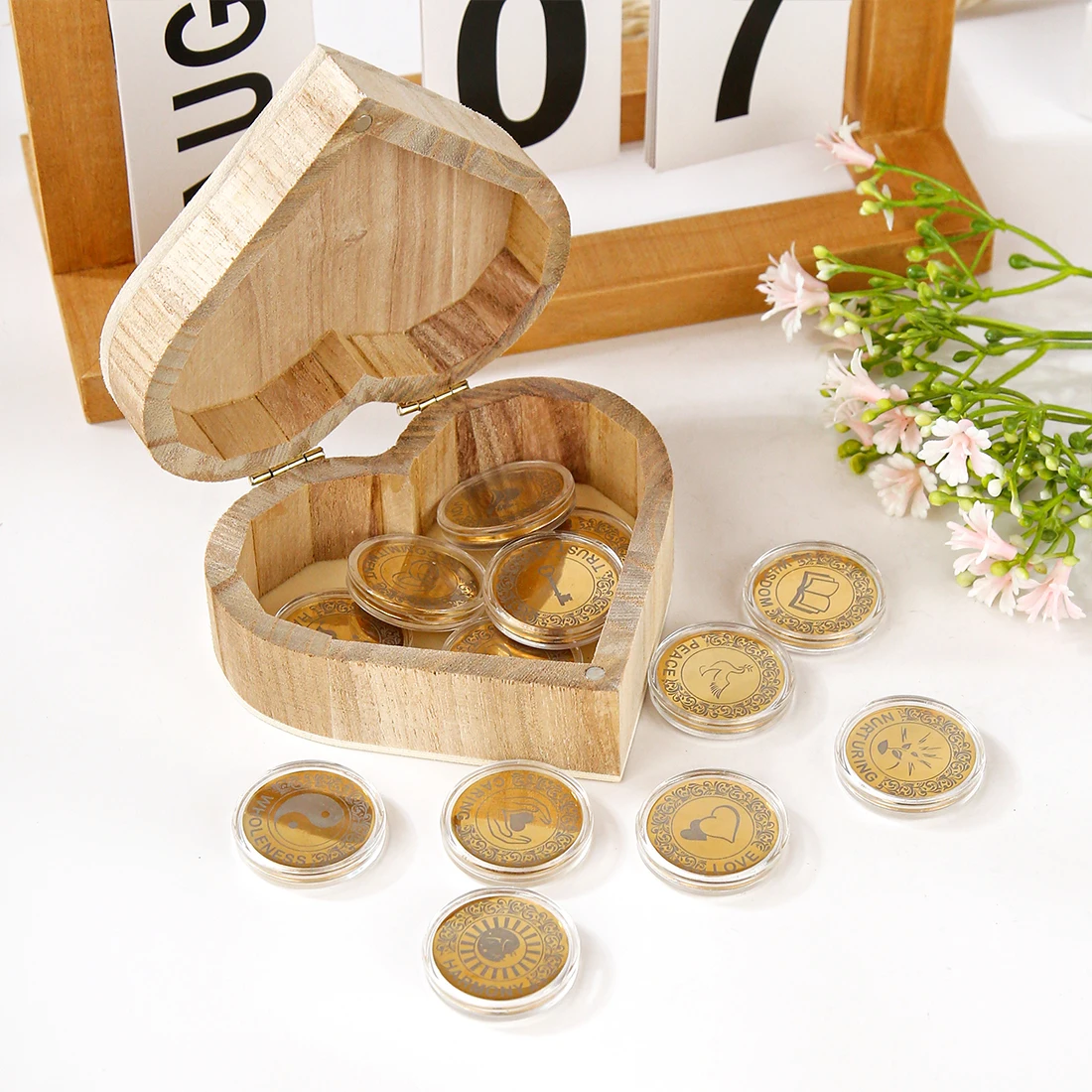 Фото Персонализированные свадебные подарки в католическом стиле с изображением Девы Гваделупской, свадебные наборы, аксессуары для церемонии бракосочетания №3