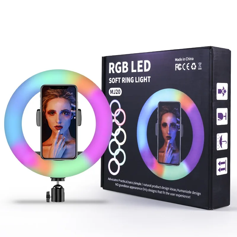 Новый 10-дюймовый RGB наполнитель в прямом эфире, кольцевой светильник, кольцевой светильник, косметическая камера, реквизит для фотосъемки (art.: 3920d2fd40e69) - 3920d2fd40e69